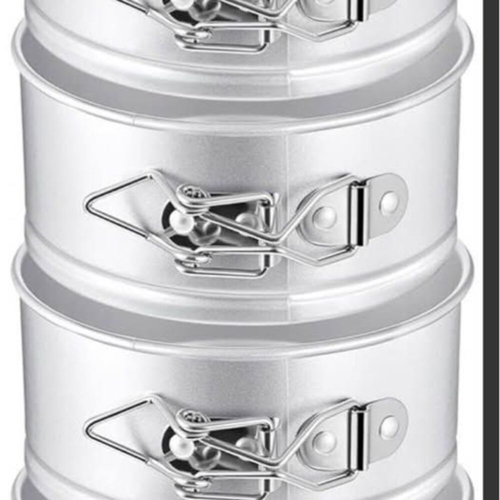 Set of 4 Carbon Steel 4-Inch Mini Springform Cake Pans
